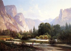 Piute-Indianerlager, Yosemite, 1890 von Thomas Hill