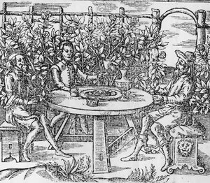 Entspannen in einer Laube, 1577