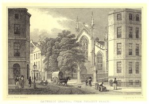 Katholische Kapelle, von Picardy Place von Thomas Hosmer (after) Shepherd