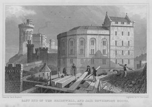 Ostende des Bridewell und Haus des Gefängnisdirektors, Edinburgh (Gravur)