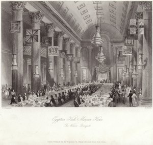 Ägyptische Halle im Mansion House während des Wilson-Banketts von Thomas Hosmer Shepherd