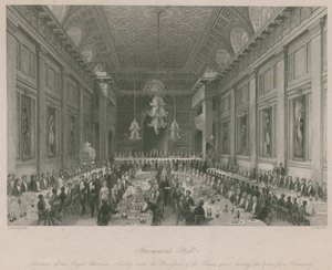 Freimaurerhalle; Abendessen der Royal Humane Society von Thomas Hosmer Shepherd