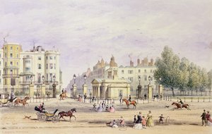Grosvenor Gate und die neue Lodge, 1851 von Thomas Hosmer Shepherd