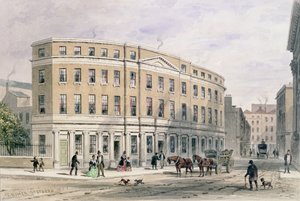 Neue Häuser am Eingang der Gresham St, 1851 von Thomas Hosmer Shepherd