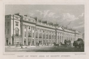 Teil der Westseite der Regent Street, London von Thomas Hosmer Shepherd
