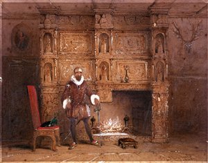 Möglicherweise Sir John Spencer im Canonbury House oder Sir Walter Raleigh im Old Pied Bull Inn