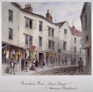 Wahrscheinlich eine Ansicht der Holywell Street, Westminster, London von Thomas Hosmer Shepherd