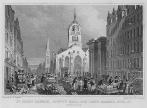St. Giles Kirche, County Hall und Lawn Market, High Street, Edinburgh