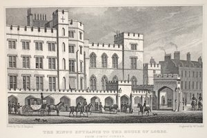 Der Königseingang zum House of Lords von Poets Corner, aus 