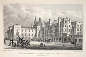 Das Parlamentsgebäude vom Old Palace Yard, Westminster, aus 