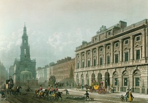 Ansicht von Somerset House, vom Strand aus (aquatinta von J. Bluck, 1819)