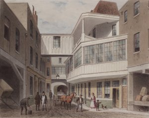Ansicht der Cross Keys Tavern, Wood Street