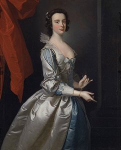 Porträt einer Frau, wahrscheinlich Elizabeth Aislabie, von Studley Royal, Yorkshire von Thomas Hudson
