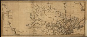 Karte von Kanada und dem nördlichen Teil von Louisiana mit den angrenzenden Ländern