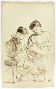 Zwei Schuljungen von Thomas Jones Barker