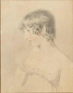 Büste von Susan Bloxam, im Profil nach links gedreht, 1818