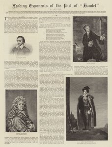 Führende Darsteller der Rolle des Hamlet von Thomas Lawrence