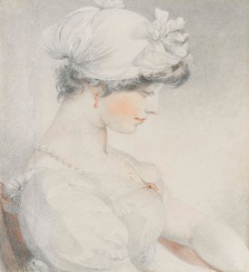 Porträt von Julia Angerstein, Halbfigur, im Profil nach rechts