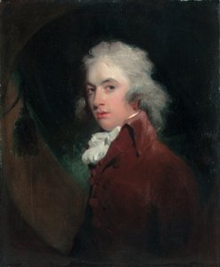 Porträt des Hon. Peniston Lamb, Halbfigur, in einem Samtmantel mit weißem Halstuch, angedeutetes Oval von Thomas Lawrence