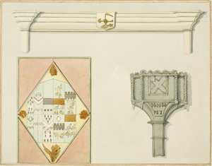 Kamin, Buntglas und Schneekasten in der High Street 35 von Thomas Leeson the Elder Rowbotham