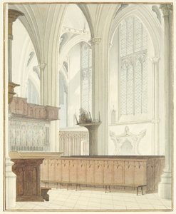 Innenansicht der Kathedrale von Bristol, nahe der Orgel von Thomas Leeson the Elder Rowbotham