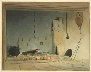Alter Kamin im Bauernhaus (Teil von Barr