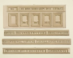 Vertäfelung und Inschriften von 46 Baldwin Street von Thomas Leeson the Elder Rowbotham