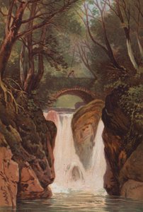 Die englischen Seen, Rydal Falls von Thomas Leeson the Elder Rowbotham