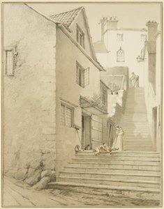Die Treppen, die Griffin Lane und Church Lane verbinden von Thomas Leeson the Elder Rowbotham