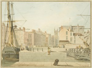 Ansicht der Prince Street, Bristol von Thomas Leeson the Elder Rowbotham