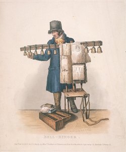 Glockenläuter mit dem Ständer für seine Glocken, 1820