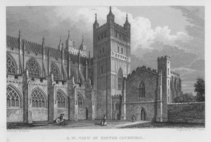 Südwestansicht der Kathedrale von Exeter