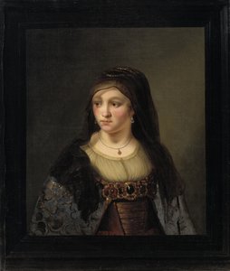 Porträt einer Dame mit Schleier von Thomas Mathisen
