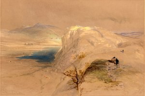 Craig Lough und römische Mauer, 1839 von Thomas Miles Richardson