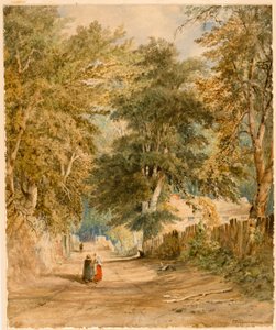 Landschaft - Weg mit Figuren