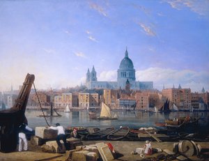 Die Stadt von Bankside, 1820er