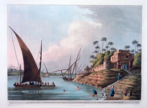 Arabisches Sommerhaus am Kanal von Menouf, Ägypten von Thomas Milton