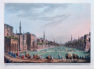 Hauptplatz in Groß-Kairo, mit Murad Beys Palast, 1801 von Thomas Milton