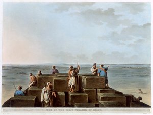 Spitze der ersten Pyramide von Gizeh, Ägypten, 1802