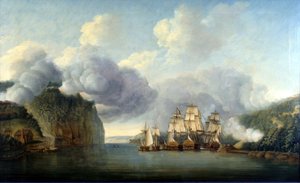 Erzwingung einer Passage des Hudson River, 9. Oktober 1776 von Thomas Mitchell