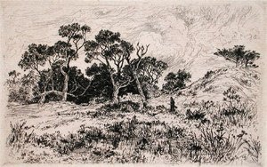 Ein südlicher Wind und ein bewölkter Himmel verkünden einen Jagdmorgen von Thomas Moran