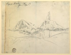 Zeichnung, Lizard Head, Colorado von Thomas Moran