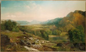 Die Herde hüten von Thomas Moran