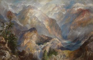 Morgen in den Sierras, Nevada, 1910 von Thomas Moran