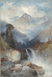 Berg des Heiligen Kreuzes, 1890 (Aquarell und Gouache über Graphit) von Thomas Moran