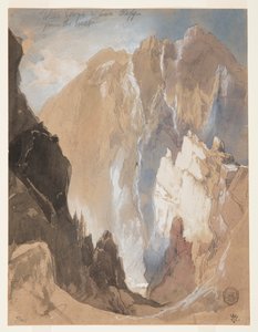 Toltec-Schlucht und Eva-Klippe von Westen, Colorado von Thomas Moran