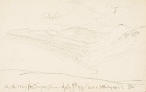 Dämmerung auf dem Weg vom Tongue River (Kopf des Little Big Horn?) von Thomas Moran