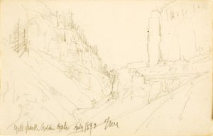 Yellowstone Park, Goldenes Tor von Thomas Moran