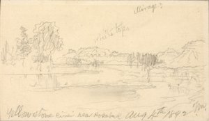 Yellowstone River, nahe Rosebud von Thomas Moran