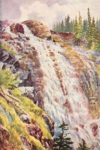 Ausfluss des Lake Agnes von Thomas Mower Martin